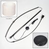 Bassagoda Bogenlampe 40 cm Chrom, Schwarz, 1-flammig, Stoffschirm