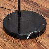 Bassagoda Bogenlampe 40 cm Chrom, Schwarz, 1-flammig, Stoffschirm