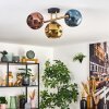 Ripoll Deckenleuchte Glas 15 cm Gold, Schwarz, 3-flammig