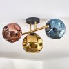 Ripoll Deckenleuchte Glas 15 cm Gold, Schwarz, 3-flammig