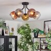 Ripoll Deckenleuchte Glas 15 cm Gold, Klar, Kupferfarben, Rauchfarben, 5-flammig