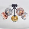 Ripoll Deckenleuchte Glas 15 cm Gold, Klar, Kupferfarben, Rauchfarben, 5-flammig