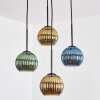 Koyoto Hängeleuchte Glas 15 cm Blau, Gold, Grün, 4-flammig