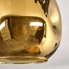 Ripoll Deckenleuchte Glas 15 cm Blau, Gold, Kupferfarben, 3-flammig