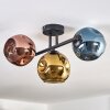 Ripoll Deckenleuchte Glas 15 cm Blau, Gold, Kupferfarben, 3-flammig
