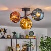 Ripoll Deckenleuchte Glas 15 cm Blau, Gold, Kupferfarben, 3-flammig