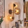 Koyoto Wandleuchte Glas 15 cm Gold, Schwarz, 3-flammig