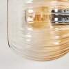 Koyoto Wandleuchte Glas 15 cm Gold, Schwarz, 3-flammig