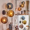 Koyoto Wandleuchte Glas 15 cm Gold, Schwarz, 3-flammig