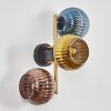Koyoto Wandleuchte Glas 15 cm Gold, Schwarz, 3-flammig
