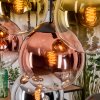 Gastor Hängeleuchte Glas 25 cm Chrom, Gold, Klar, Kupferfarben, Rauchfarben, 8-flammig
