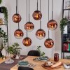Gastor Hängeleuchte Glas 20 cm Klar, Kupferfarben, 8-flammig