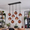 Gastor Hängeleuchte Glas 20 cm Klar, Kupferfarben, 8-flammig