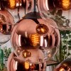 Gastor Hängeleuchte Glas 25 cm Klar, Kupferfarben, 8-flammig