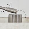 Bassagoda Bogenlampe 40 cm Nickel-Matt, Schwarz, 1-flammig, Stoff-Lampenschirm