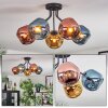 Ripoll Deckenleuchte Glas 15 cm Blau, Gold, Kupferfarben, 5-flammig