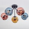 Ripoll Deckenleuchte Glas 15 cm Blau, Gold, Kupferfarben, 5-flammig