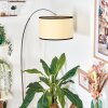 Chellas Stehleuchte 35 cm Chrom, Schwarz, 1-flammig