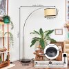 Chellas Stehleuchte 35 cm Chrom, Schwarz, 1-flammig