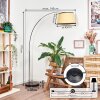 Chellas Stehleuchte 45 cm Chrom, Schwarz, 1-flammig