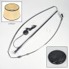 Chellas Stehleuchte 45 cm Chrom, Schwarz, 1-flammig