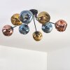 Ripoll Deckenleuchte Glas 15 cm Blau, Gold, Kupferfarben, 8-flammig