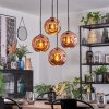 Ripoll Hängeleuchte Glas 20 cm Kupferfarben, 4-flammig