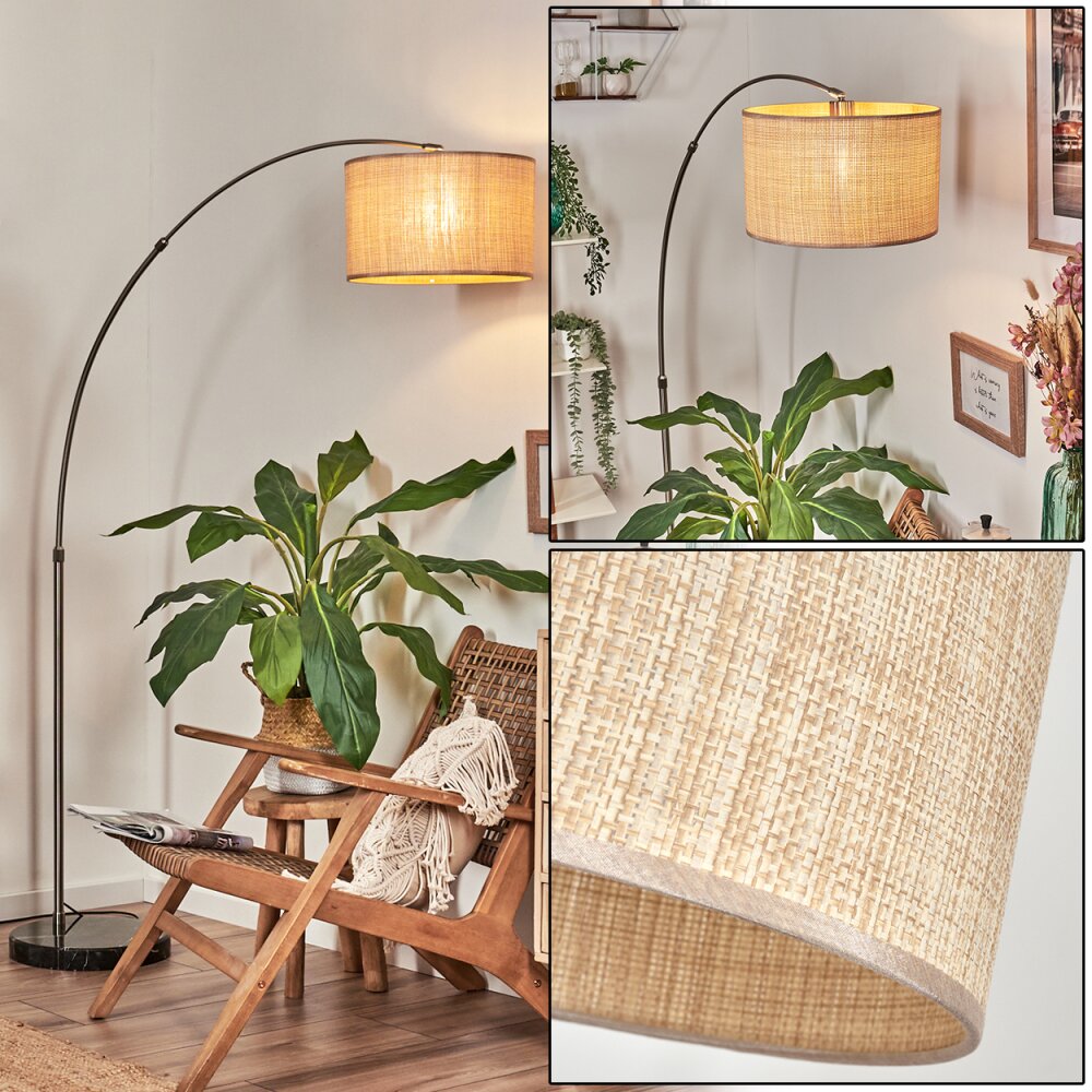 Sabadim Stehleuchte 35 cm Nickel-Matt, Schwarz, 1-flammig main product photo