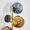 Ripoll Wandleuchte Glas 15 cm Gold, Schwarz, 3-flammig