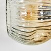 Ripoll Wandleuchte Glas 15 cm Gold, Schwarz, 3-flammig