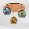 Ripoll Deckenleuchte Glas 15 cm Naturfarben, Schwarz, 3-flammig