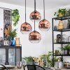 Ripoll Hängeleuchte Glas 20 cm Klar, Kupferfarben, 4-flammig