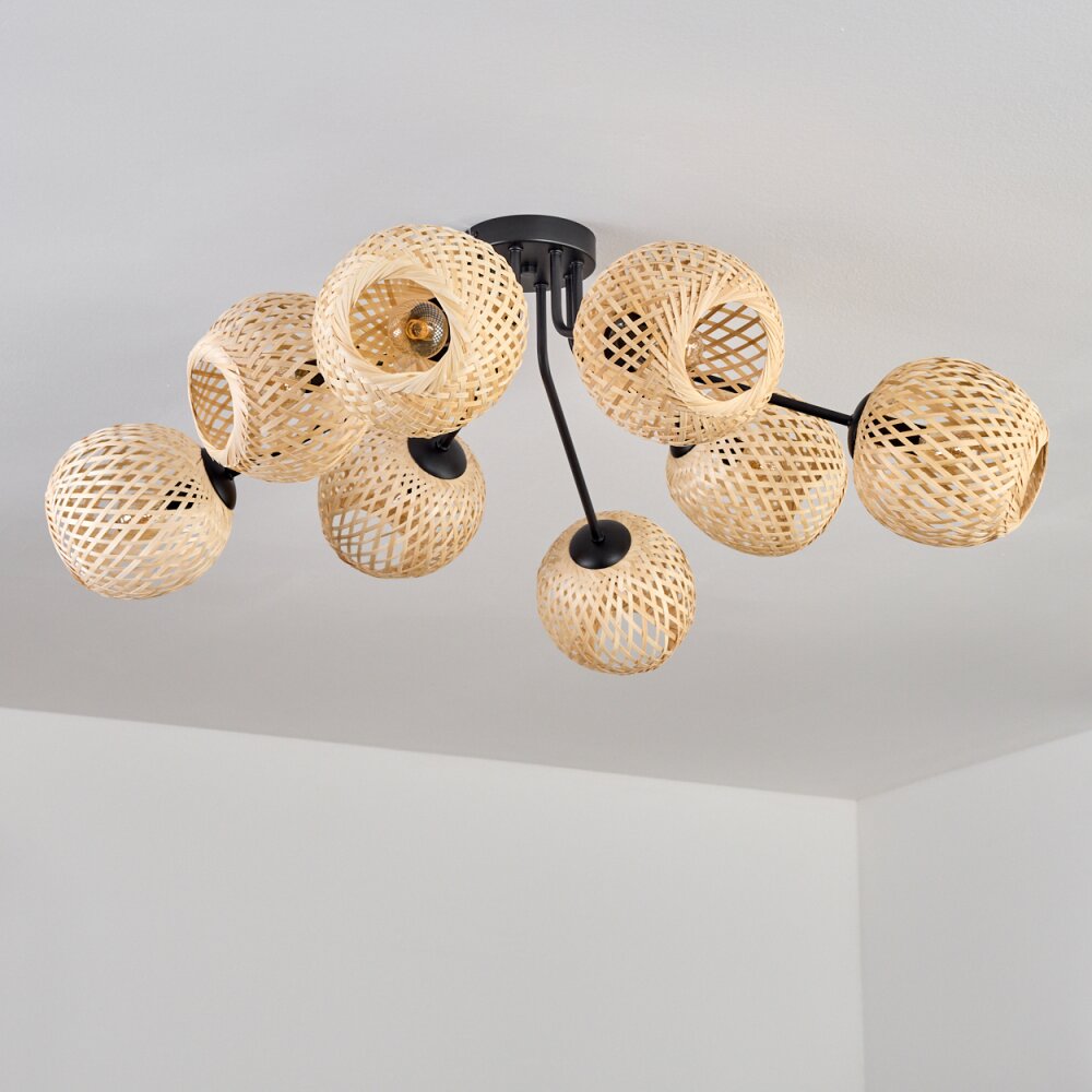 Basto Deckenleuchte 15 cm Naturfarben, 8-flammig