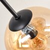 Koyoto Deckenleuchte Glas 15 cm Bernsteinfarben, Chrom, Rauchfarben, 10-flammig