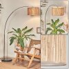 Bongal Bogenstehlampe 35 cm Chrom, Schwarz, 1-flammig, Stoff-Lampenschirm