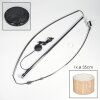 Bongal Bogenstehlampe 35 cm Chrom, Schwarz, 1-flammig, Stoff-Lampenschirm