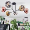 Koyoto Deckenleuchte Glas 15 cm Chrom, Gold, Klar, Kupferfarben, Rauchfarben, 6-flammig
