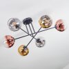 Koyoto Deckenleuchte Glas 15 cm Gold, Klar, Kupferfarben, Rauchfarben, 6-flammig