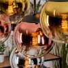Gastor Hängeleuchte Glas 20 cm Chrom, Gold, Klar, Kupferfarben, Rauchfarben, 8-flammig