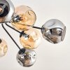 Koyoto Deckenleuchte Glas 15 cm Bernsteinfarben, Rauchfarben, 10-flammig