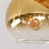 Koyoto Deckenleuchte Glas 15 cm Naturfarben, Schwarz, 3-flammig