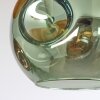 Ripoll Deckenleuchte Glas 15 cm Naturfarben, Schwarz, 3-flammig