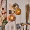 Ripoll Wandleuchte Glas 15 cm Gold, Schwarz, 3-flammig