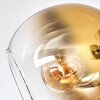 Koyoto Deckenleuchte Glas 15 cm Gold, Klar, Kupferfarben, Rauchfarben, 10-flammig