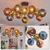 Ripoll Deckenleuchte Glas 15 cm Blau, Gold, Kupferfarben, 12-flammig