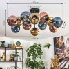 Ripoll Deckenleuchte Glas 15 cm Blau, Gold, Kupferfarben, 12-flammig
