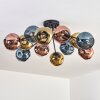 Ripoll Deckenleuchte Glas 15 cm Blau, Gold, Kupferfarben, 12-flammig