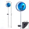 Loano Solarleuchte LED Blau, Silber, 1-flammig