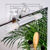Morges Spiegelleuchte LED Dunkelbraun, Nickel-Matt, 2-flammig