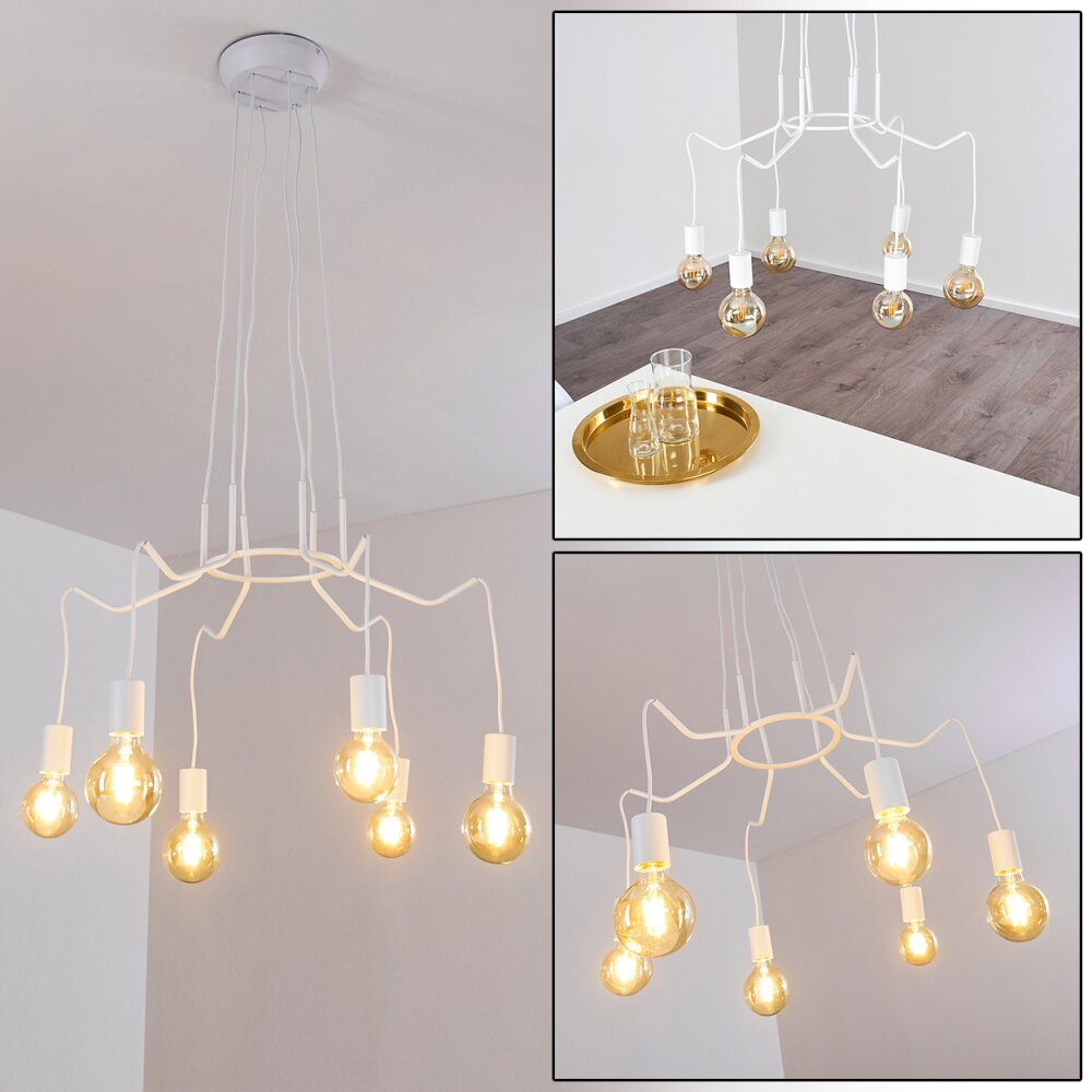 Cuyama Hängeleuchte Weiß, 6-flammig main product photo